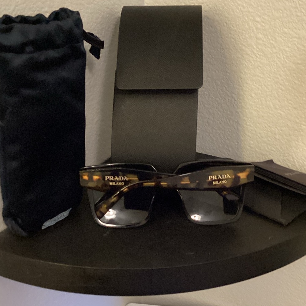 Prada Black Eyewear Case Set